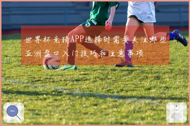 世界杯竞猜APP选择时需要关注哪些亚洲盘口入门技巧和注意事项